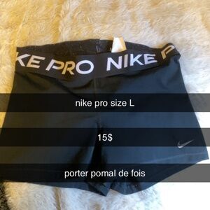 Nike Pro Black Athletic Shorts